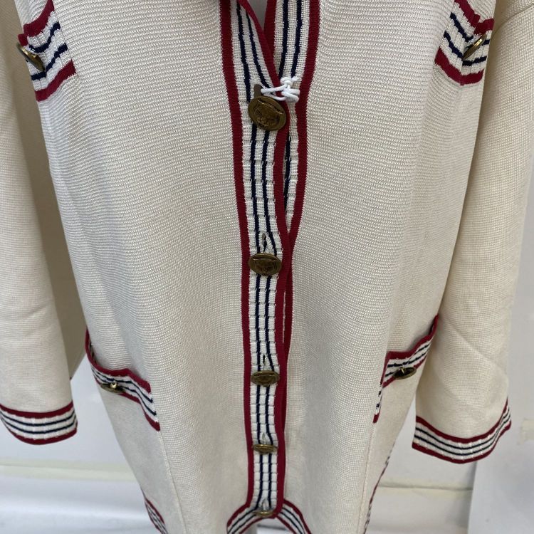 Gucci Gucci Red Trim Striped Cardigan Size XS Size XS / US 0-2 / IT 36-38 - 6 Thumbnail