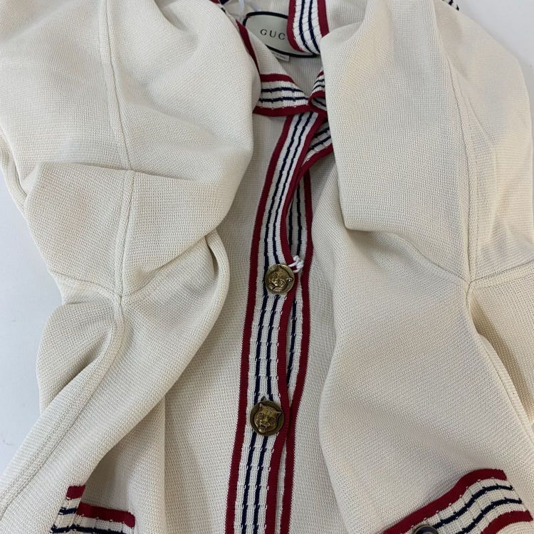 Gucci Gucci Red Trim Striped Cardigan Size XS Size XS / US 0-2 / IT 36-38 - 12 Thumbnail