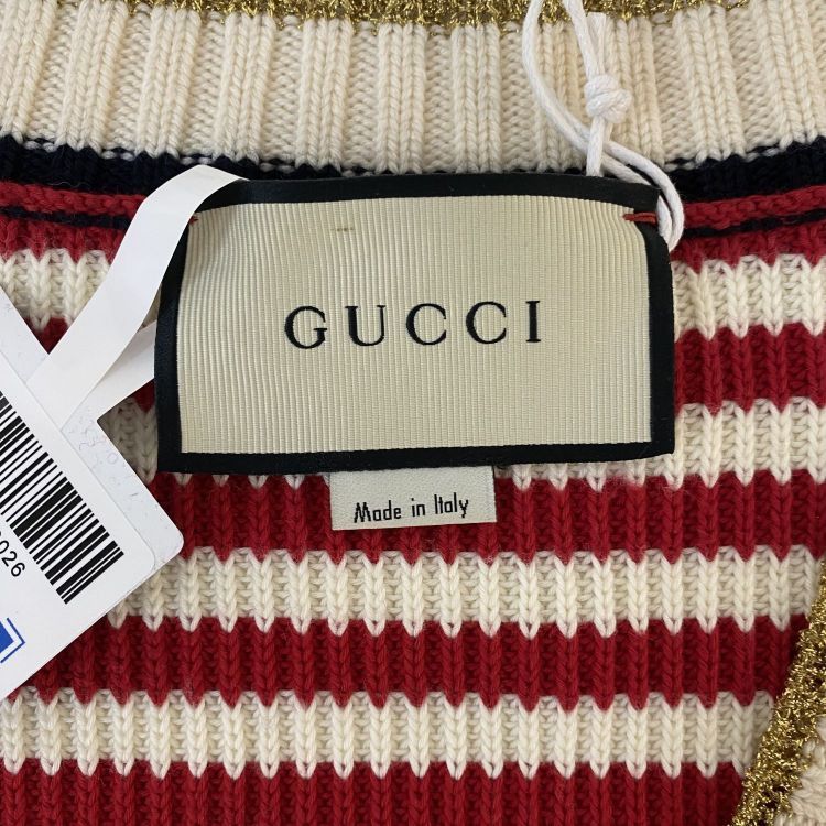 Gucci Gucci Striped Cardigan Size L Size US L / EU 52-54 / 3 - 3 Thumbnail