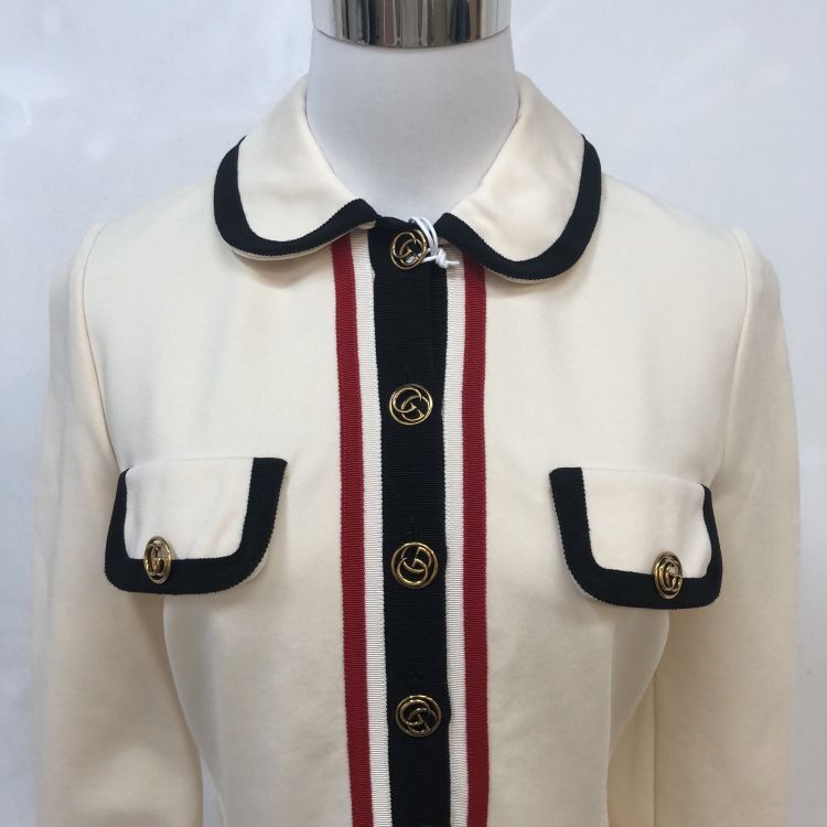 Gucci Gucci Striped Trim Dress Size M Size M / US 6-8 / IT 42-44 - 7 Thumbnail