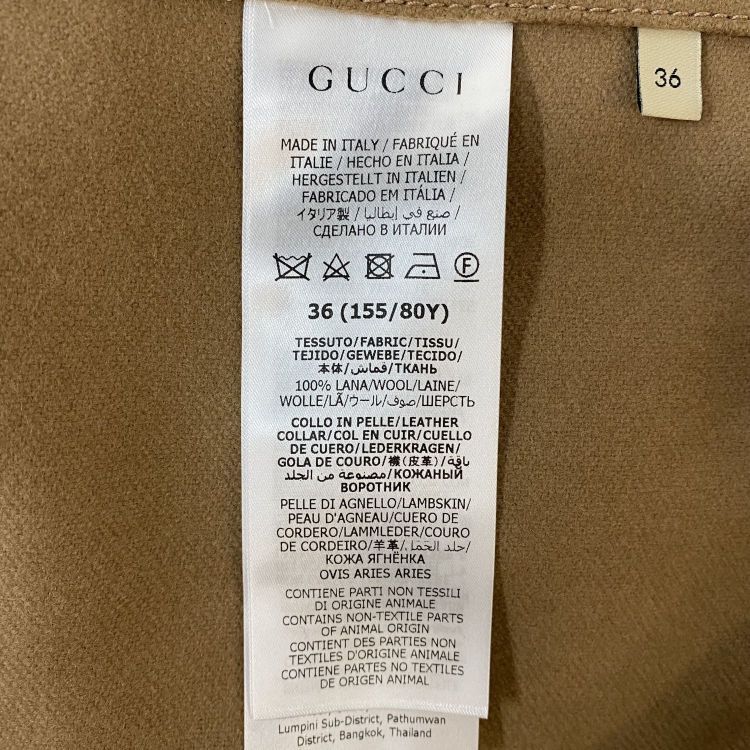 Gucci Gucci Leather Collar Wool Cape Size 36 Size XS / US 0-2 / IT 36-38 - 5 Thumbnail