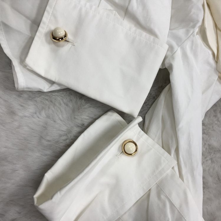 Gucci Gucci White Cotton Bow Blouse Size 38 Size XS / US 0-2 / IT 36-38 - 9 Thumbnail