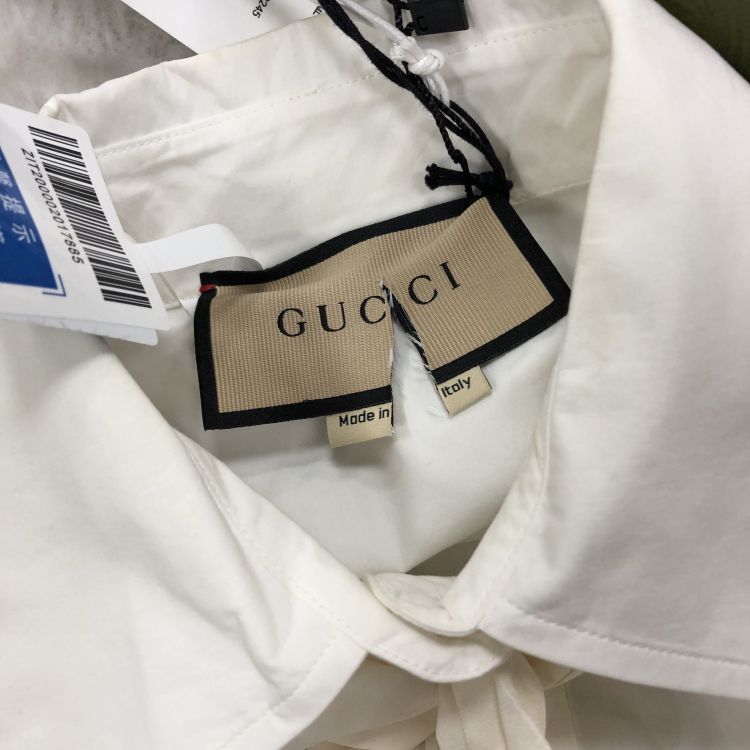 Gucci Gucci White Cotton Bow Blouse Size 38 Size XS / US 0-2 / IT 36-38 - 7 Thumbnail