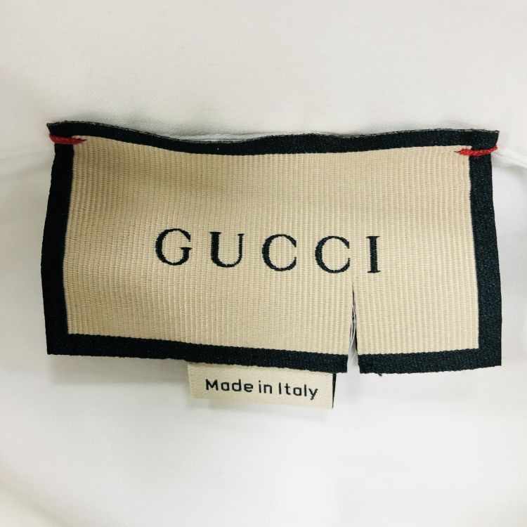 Gucci Gucci White Cotton Button Up Shirt Size L Size US L / EU 52-54 / 3 - 3 Thumbnail