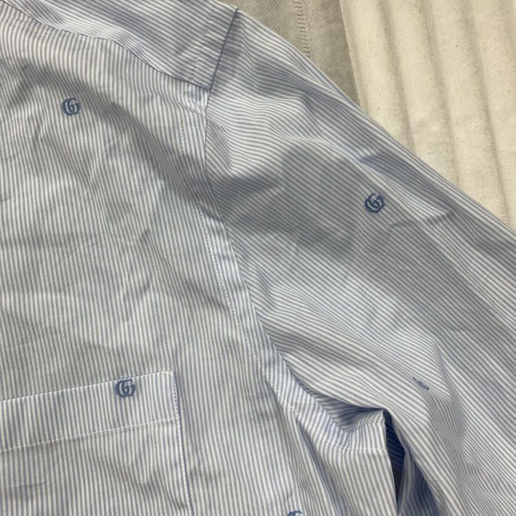 Gucci Gucci GG Logo Striped Shirt US S Size US S / EU 44-46 / 1 - 8 Thumbnail