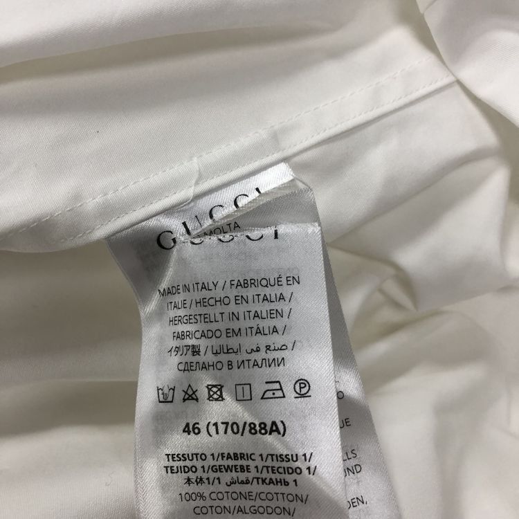 Gucci Gucci White Cotton Button Up Shirt Size 46 Size US S / EU 44-46 / 1 - 12 Thumbnail