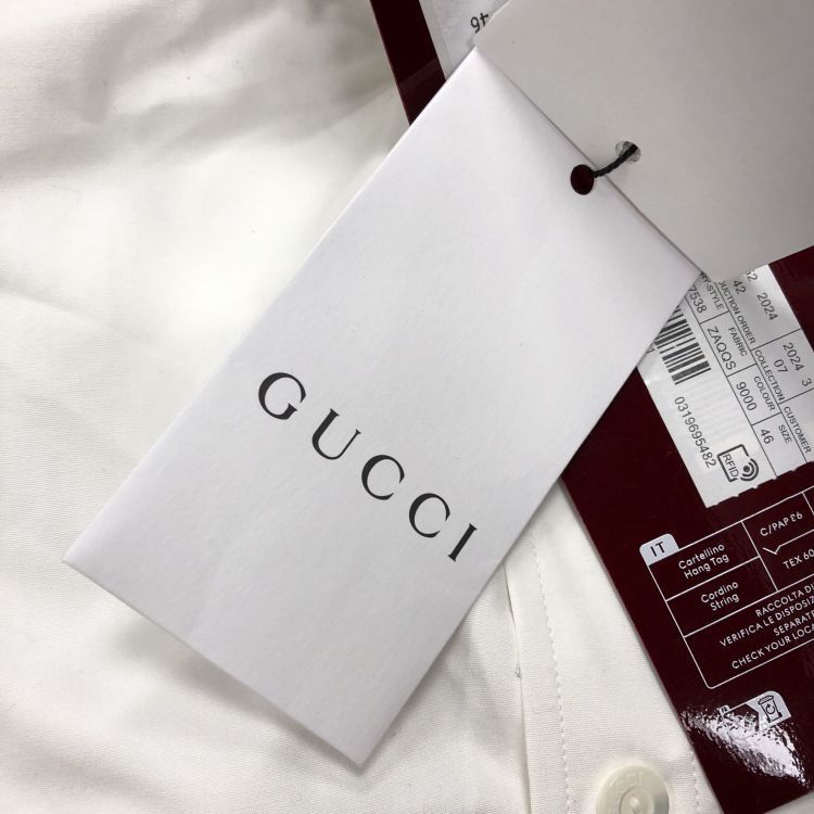 Gucci Gucci White Cotton Button Up Shirt Size 46 Size US S / EU 44-46 / 1 - 7 Thumbnail