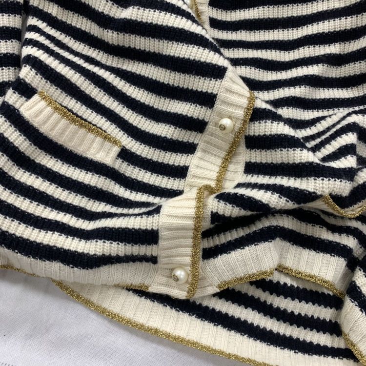 Gucci Gucci Striped Pearl Button Cardigan Size M Size M / US 6-8 / IT 42-44 - 10 Thumbnail
