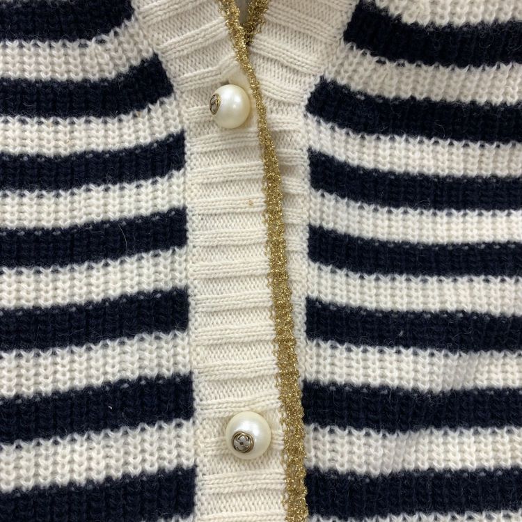 Gucci Gucci Striped Pearl Button Cardigan Size M Size M / US 6-8 / IT 42-44 - 8 Thumbnail