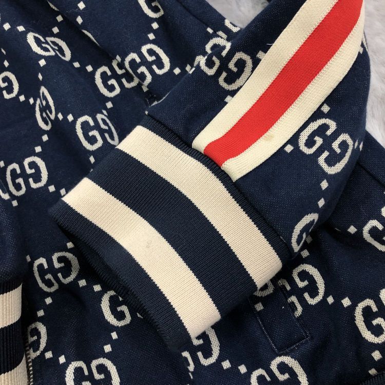 Gucci Gucci GG Monogram Knit Zip-Up Jacket Size M Size US M / EU 48-50 / 2 - 9 Thumbnail