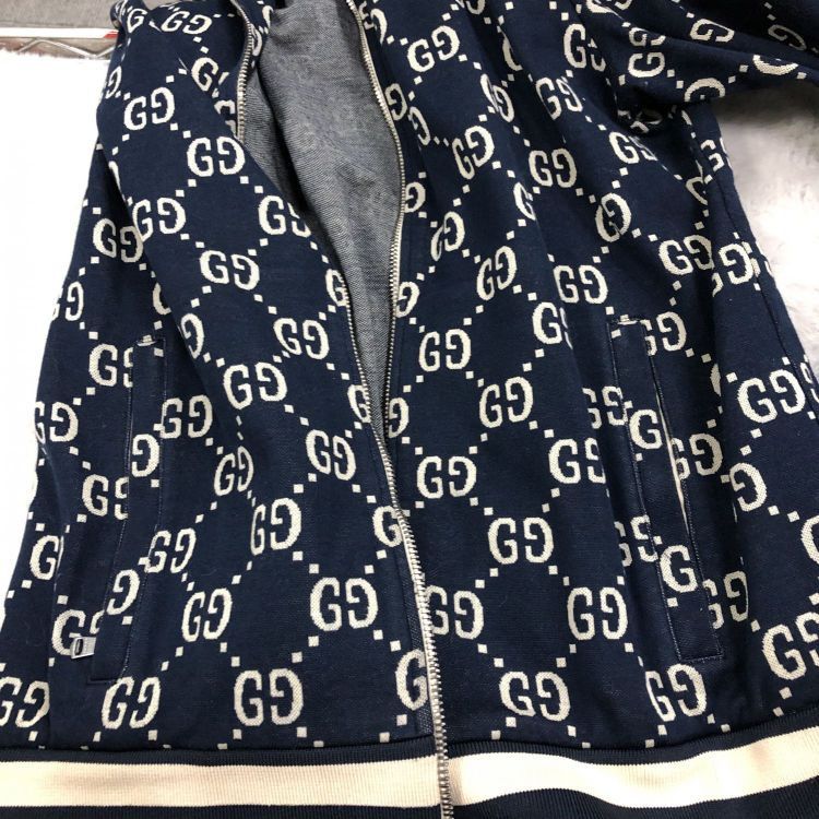 Gucci Gucci GG Monogram Knit Zip-Up Jacket Size M Size US M / EU 48-50 / 2 - 8 Thumbnail