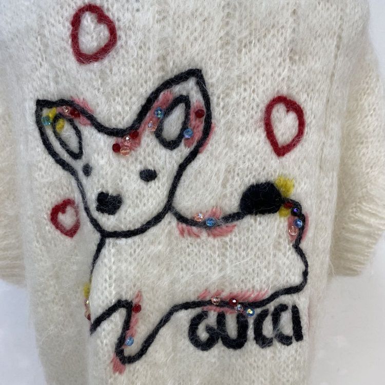 Gucci Gucci Dog Embroidery Mohair Knit Vest Size M Size M / US 6-8 / IT 42-44 - 6 Thumbnail