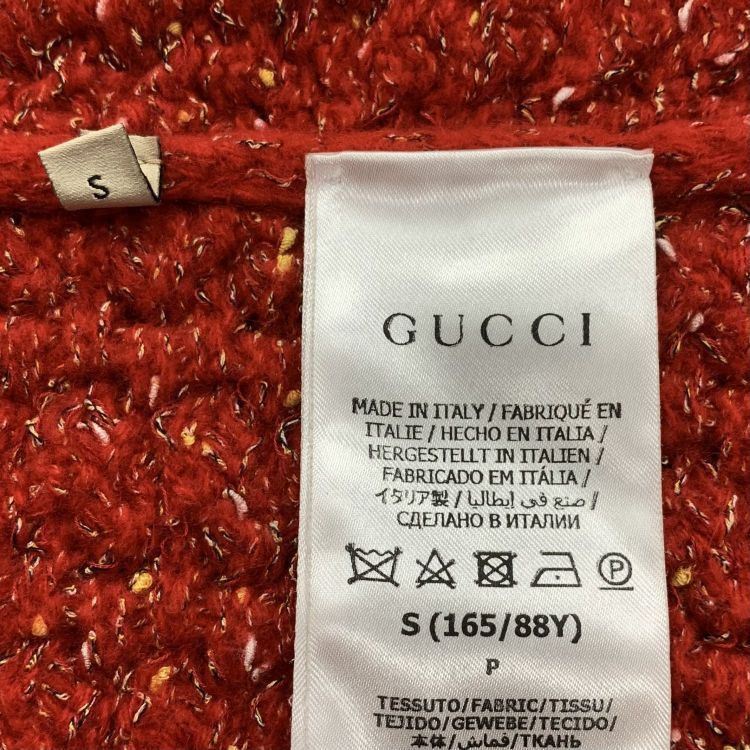 Gucci Gucci Red Knit Button Dress Size S Size S / US 4 / IT 40 - 4 Thumbnail