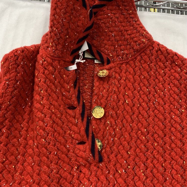 Gucci Gucci Red Knit Button Dress Size S Size S / US 4 / IT 40 - 7 Thumbnail