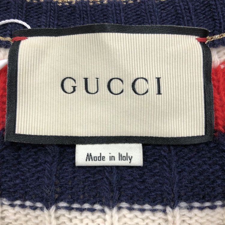 Gucci Gucci Planet Patch Striped Sweater Size L Size US L / EU 52-54 / 3 - 3 Thumbnail