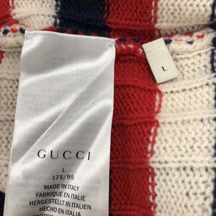 Gucci Gucci Planet Patch Striped Sweater Size L Size US L / EU 52-54 / 3 - 4 Thumbnail