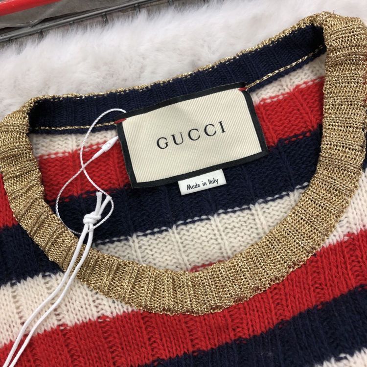 Gucci Gucci Planet Patch Striped Sweater Size L Size US L / EU 52-54 / 3 - 6 Thumbnail