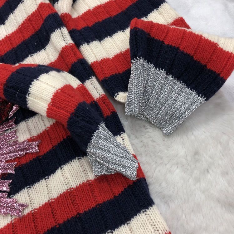 Gucci Gucci Planet Patch Striped Sweater Size L Size US L / EU 52-54 / 3 - 8 Thumbnail