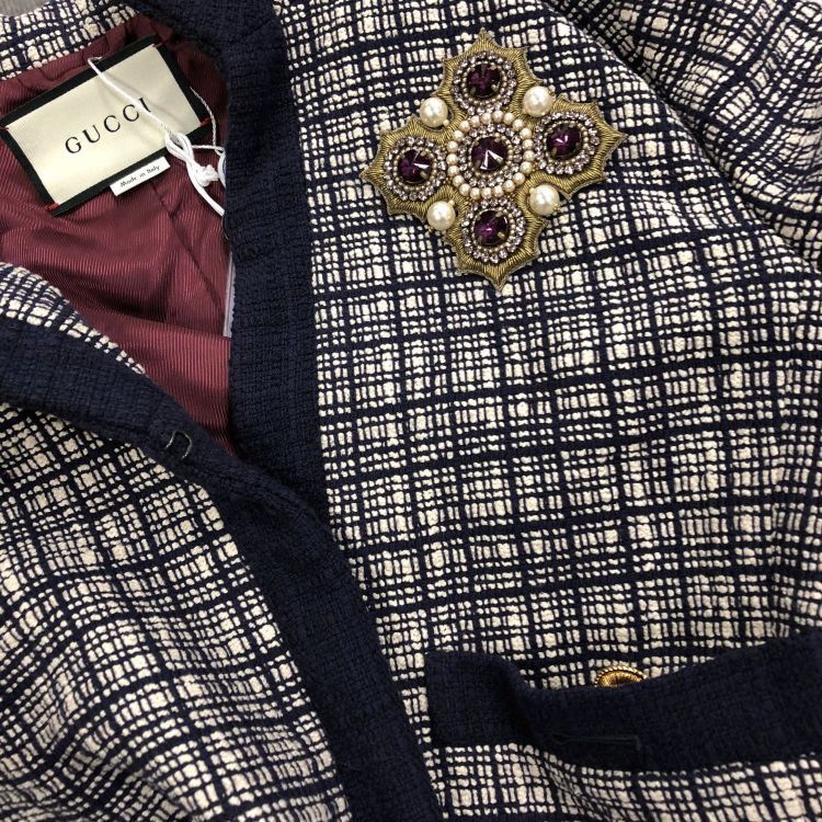 Gucci Gucci Tweed Check Jacket Size 42 Size M / US 6-8 / IT 42-44 - 6 Thumbnail