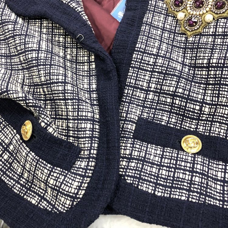 Gucci Gucci Tweed Check Jacket Size 42 Size M / US 6-8 / IT 42-44 - 8 Thumbnail