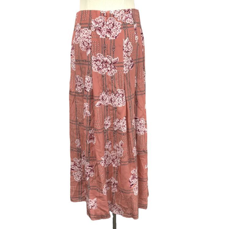 Gucci Gucci Pink Floral Chain Midi Skirt Size 40 Size 27" / US 4 / IT 40 - 2 Thumbnail