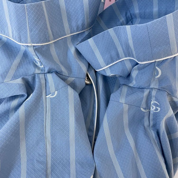 Gucci Gucci Blue Striped GG Logo Button Up Shirt Size 38 Size XS / US 0-2 / IT 36-38 - 11 Thumbnail