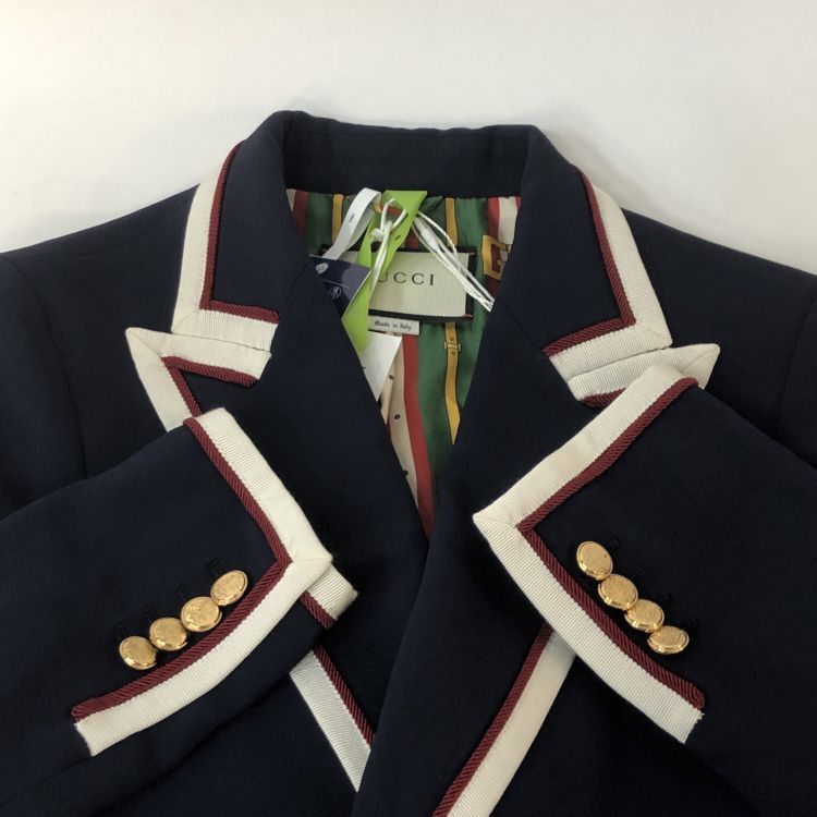 Gucci Gucci Navy Trimmed Blazer Size 38 Size XS / US 0-2 / IT 36-38 - 11 Thumbnail
