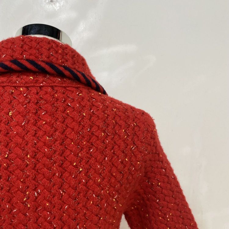 Gucci Gucci Red Textured Knit Mini Dress Size XS Size XS / US 0-2 / IT 36-38 - 10 Thumbnail