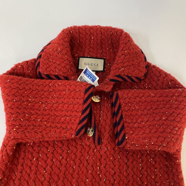 Gucci Gucci Red Textured Knit Mini Dress Size XS Size XS / US 0-2 / IT 36-38 - 11 Thumbnail