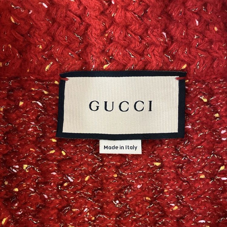Gucci Gucci Red Textured Knit Mini Dress Size XS Size XS / US 0-2 / IT 36-38 - 3 Thumbnail