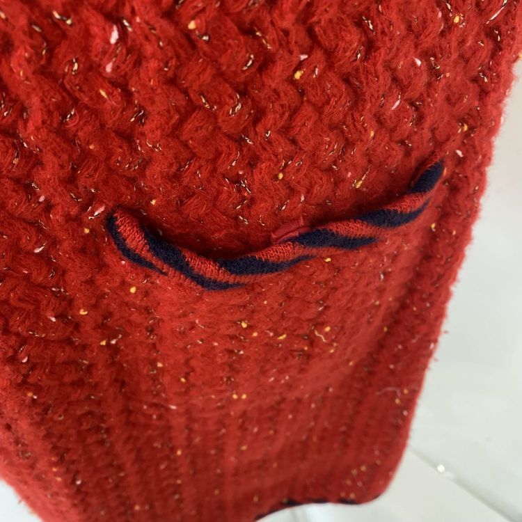 Gucci Gucci Red Textured Knit Mini Dress Size XS Size XS / US 0-2 / IT 36-38 - 9 Thumbnail