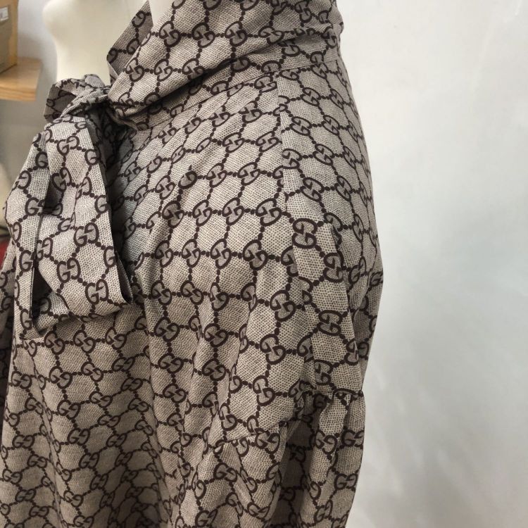 Gucci Gucci GG Logo Tie-Neck Dress Size 38 Size XS / US 0-2 / IT 36-38 - 7 Thumbnail