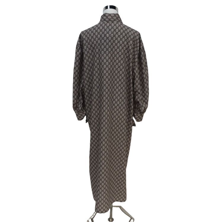 Gucci Gucci GG Logo Tie-Neck Dress Size 38 Size XS / US 0-2 / IT 36-38 - 2 Thumbnail