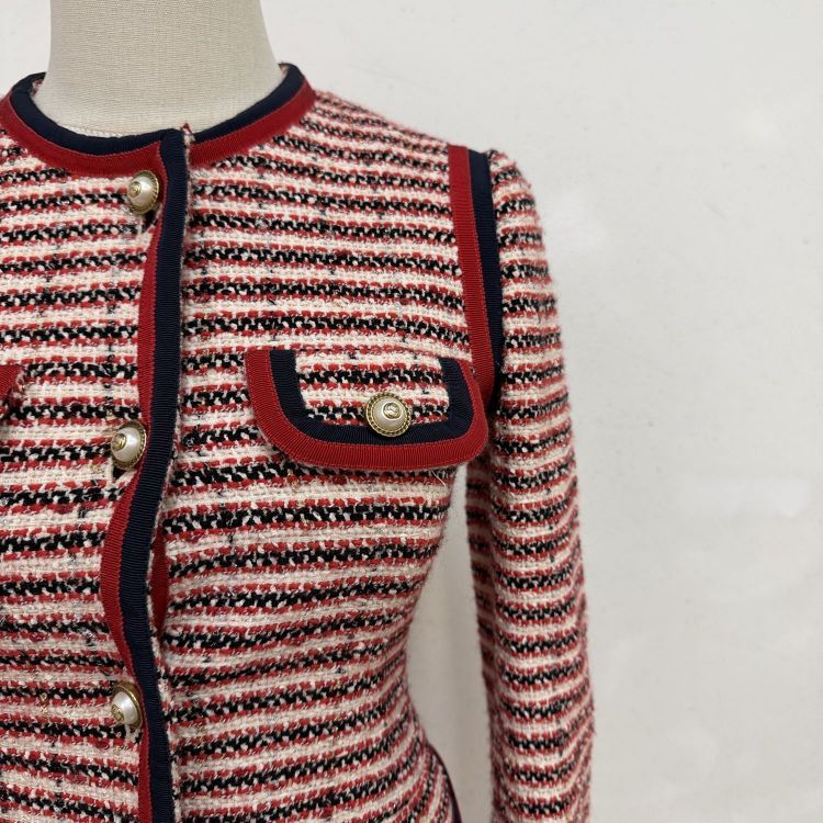 Gucci Gucci Striped Tweed Jacket Skirt Set Size 36 Size XS / US 0-2 / IT 36-38 - 13 Thumbnail