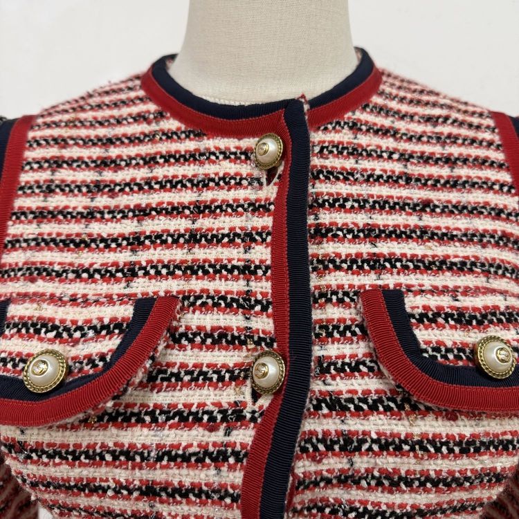 Gucci Gucci Striped Tweed Jacket Skirt Set Size 36 Size XS / US 0-2 / IT 36-38 - 11 Thumbnail