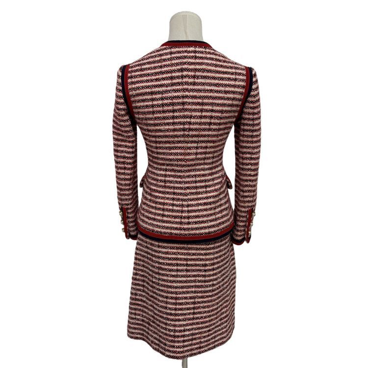 Gucci Gucci Striped Tweed Jacket Skirt Set Size 36 Size XS / US 0-2 / IT 36-38 - 2 Thumbnail