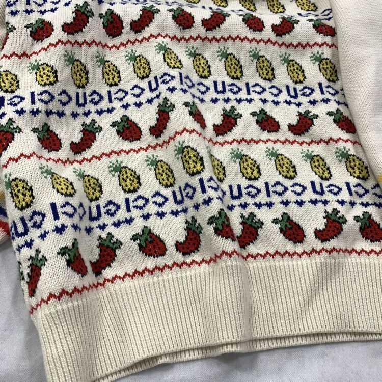 Gucci Gucci Fruit Pattern Knit Sweater Size L Size US L / EU 52-54 / 3 - 10 Thumbnail