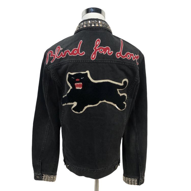 Gucci Gucci Panther Studded Denim Jacket Size 48 Size US M / EU 48-50 / 2 - 2 Thumbnail