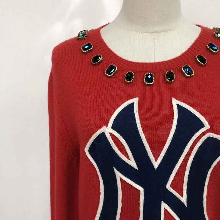 Gucci Gucci x New York Yankees Logo Jewel Knit Sweater Size S Size US S / EU 44-46 / 1 - 10 Thumbnail