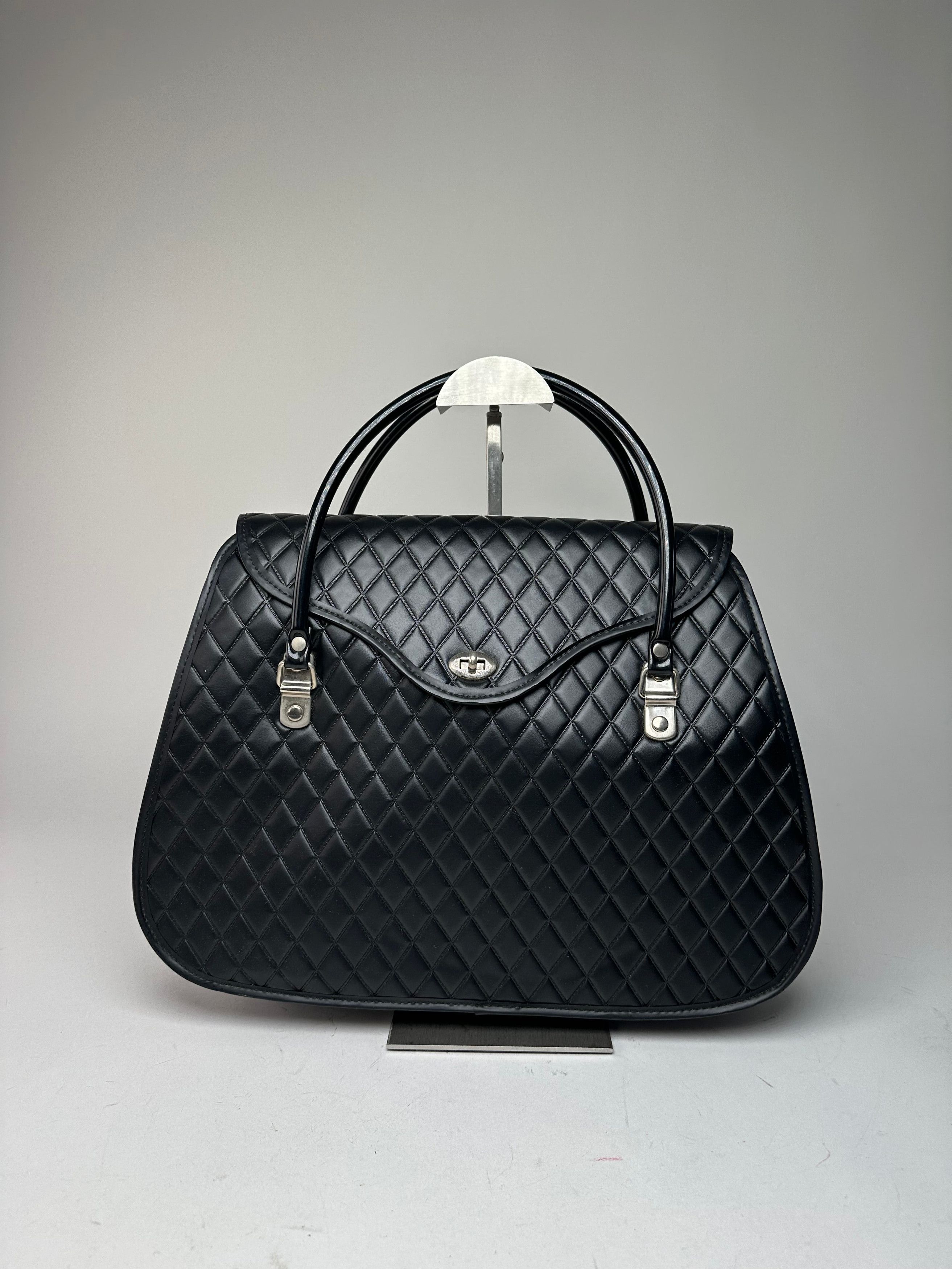 Comme des Garcons Vintage Comme des Garçons Patent Quilted Top-Handle Bag Blac Size ONE SIZE - 11 Thumbnail
