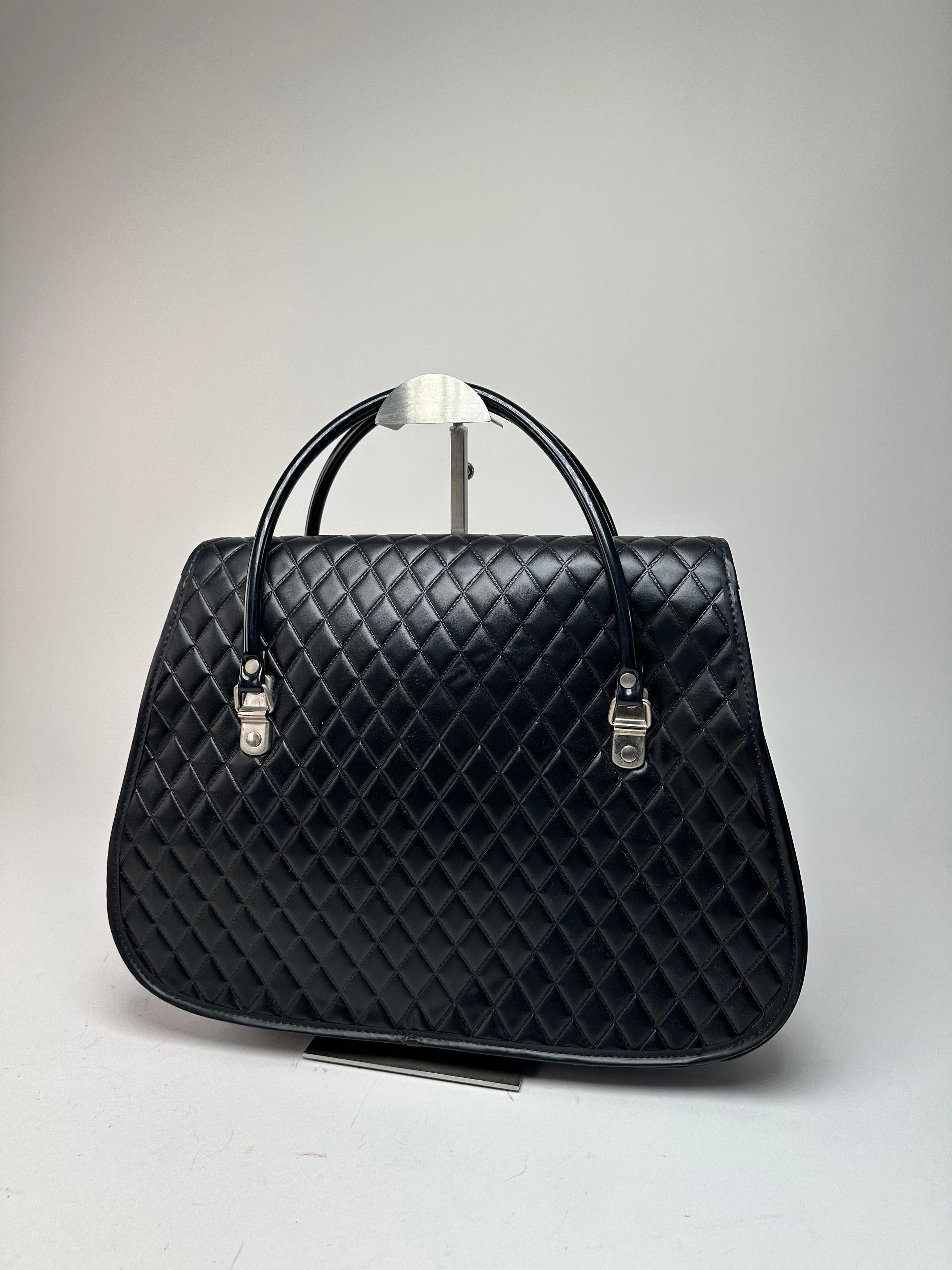 Comme des Garcons Vintage Comme des Garçons Patent Quilted Top-Handle Bag Blac Size ONE SIZE - 2 Thumbnail