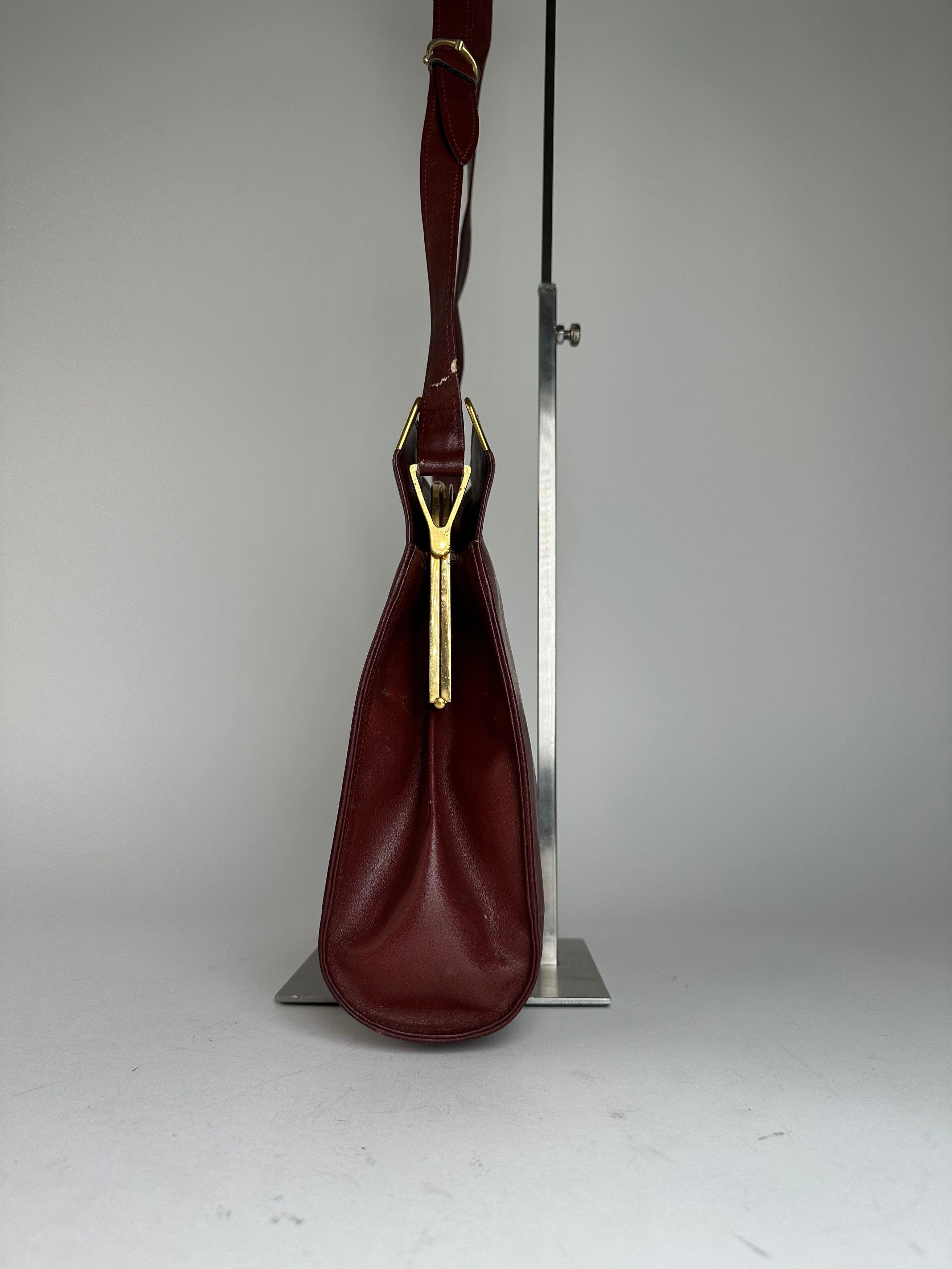 Cartier Vintage Must de Shoulder Bag Leather Bordeaux Size ONE SIZE - 6 Thumbnail