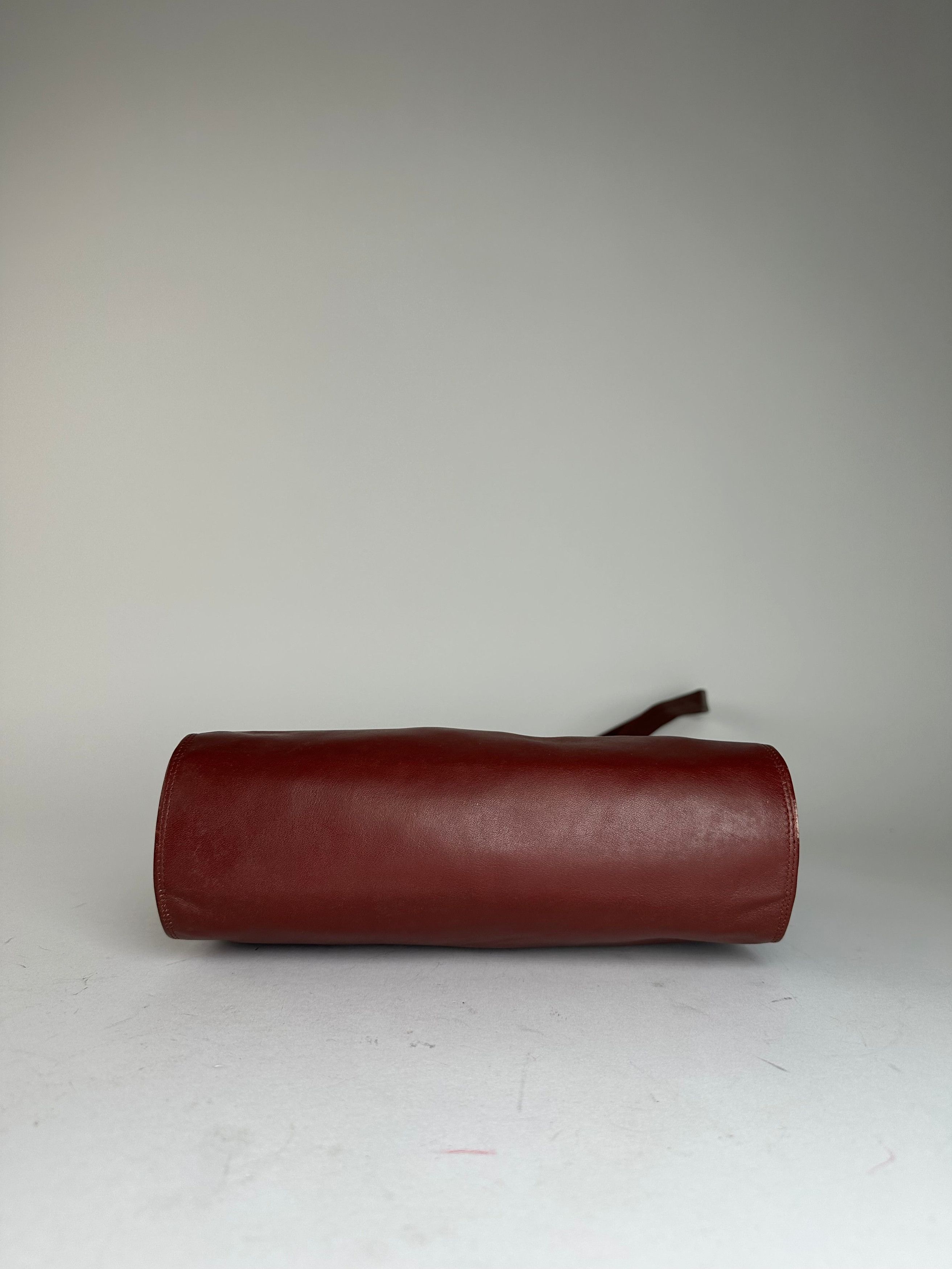 Cartier Vintage Must de Shoulder Bag Leather Bordeaux Size ONE SIZE - 8 Thumbnail