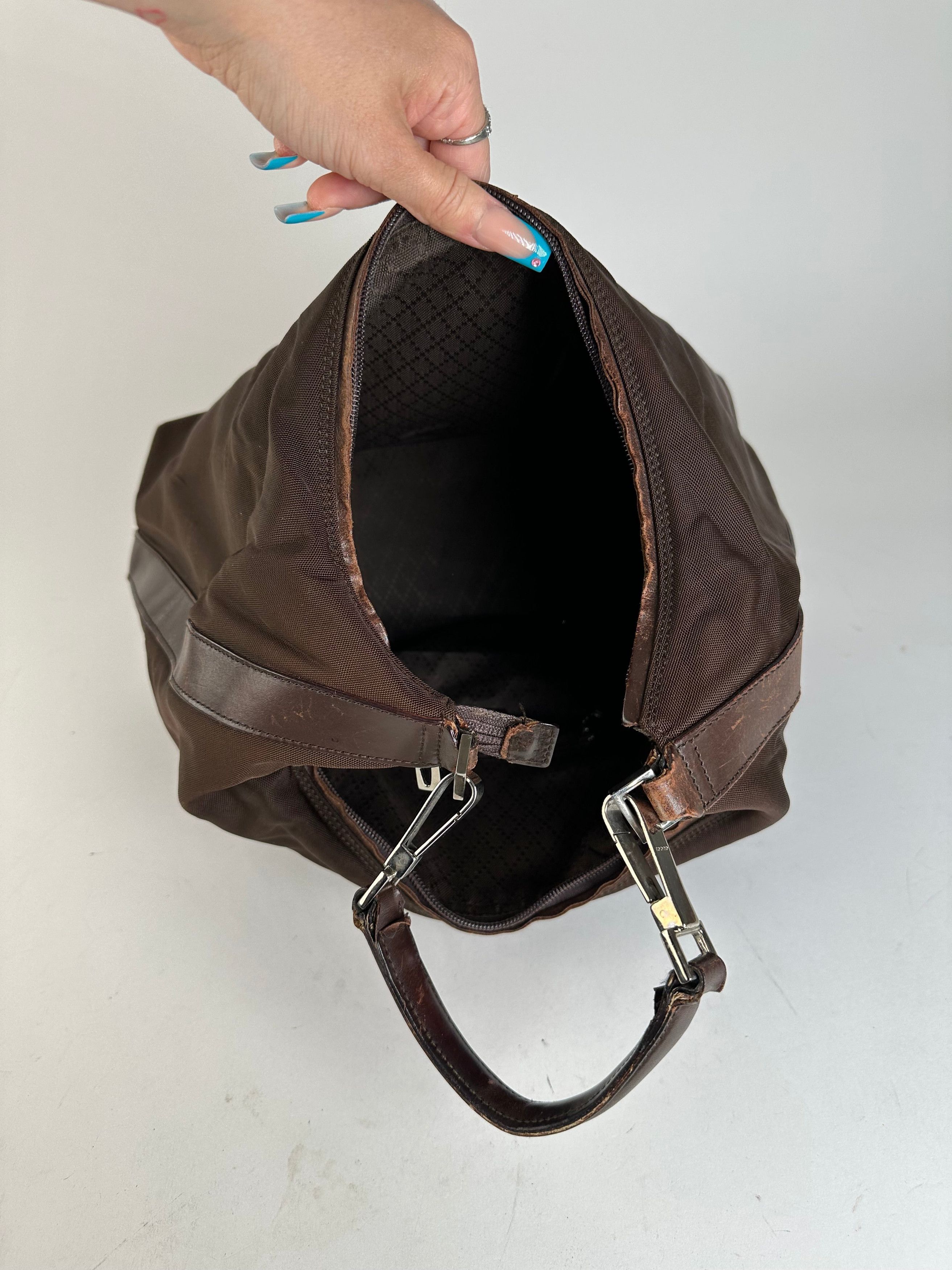 Gucci Vintage Fabric Shoulder Bag Brown Size ONE SIZE - 3 Thumbnail
