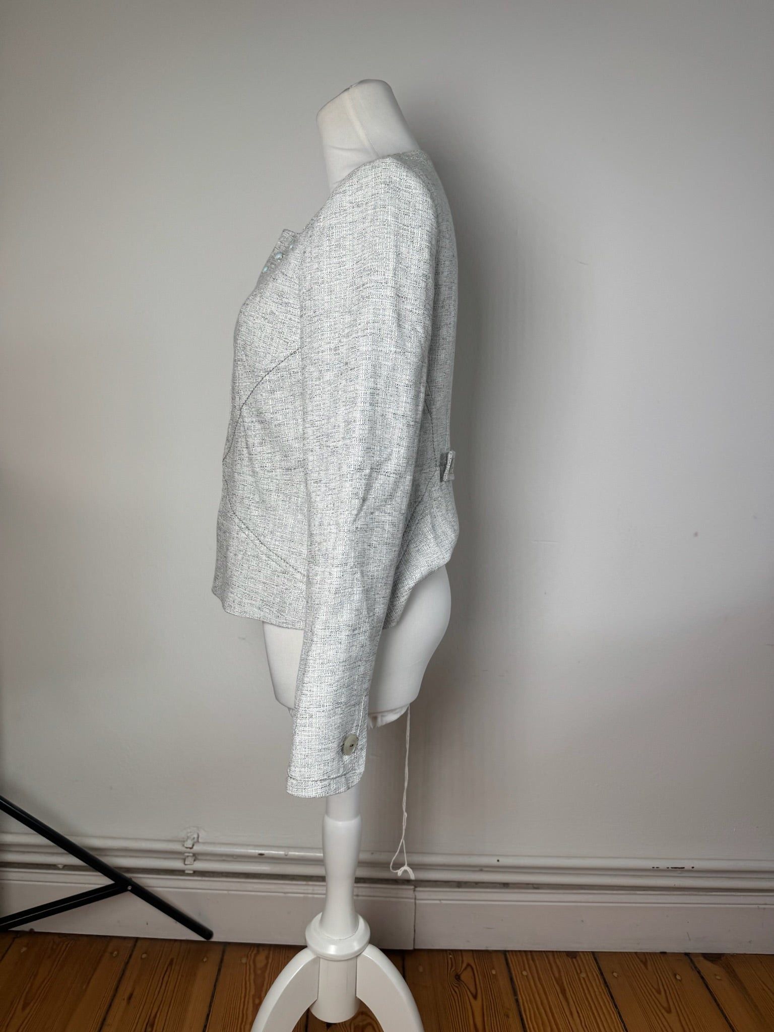 Courreges Vintage Tweed Jacket Light Size M / US 6-8 / IT 42-44 - 2 Thumbnail