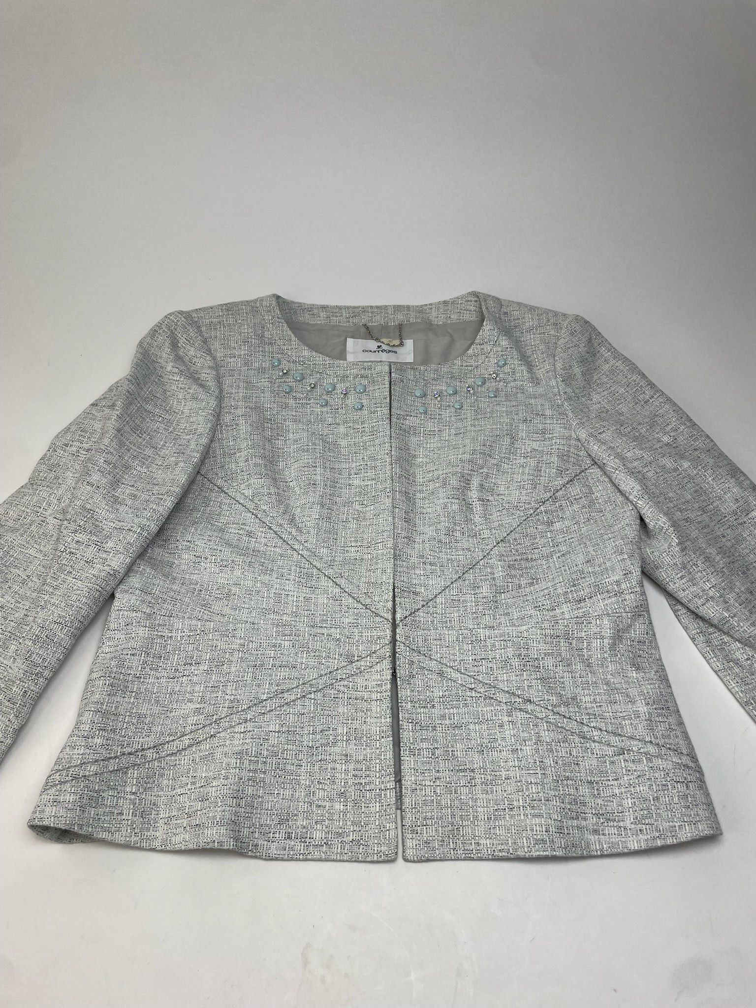 Courreges Vintage Tweed Jacket Light Size M / US 6-8 / IT 42-44 - 13 Thumbnail