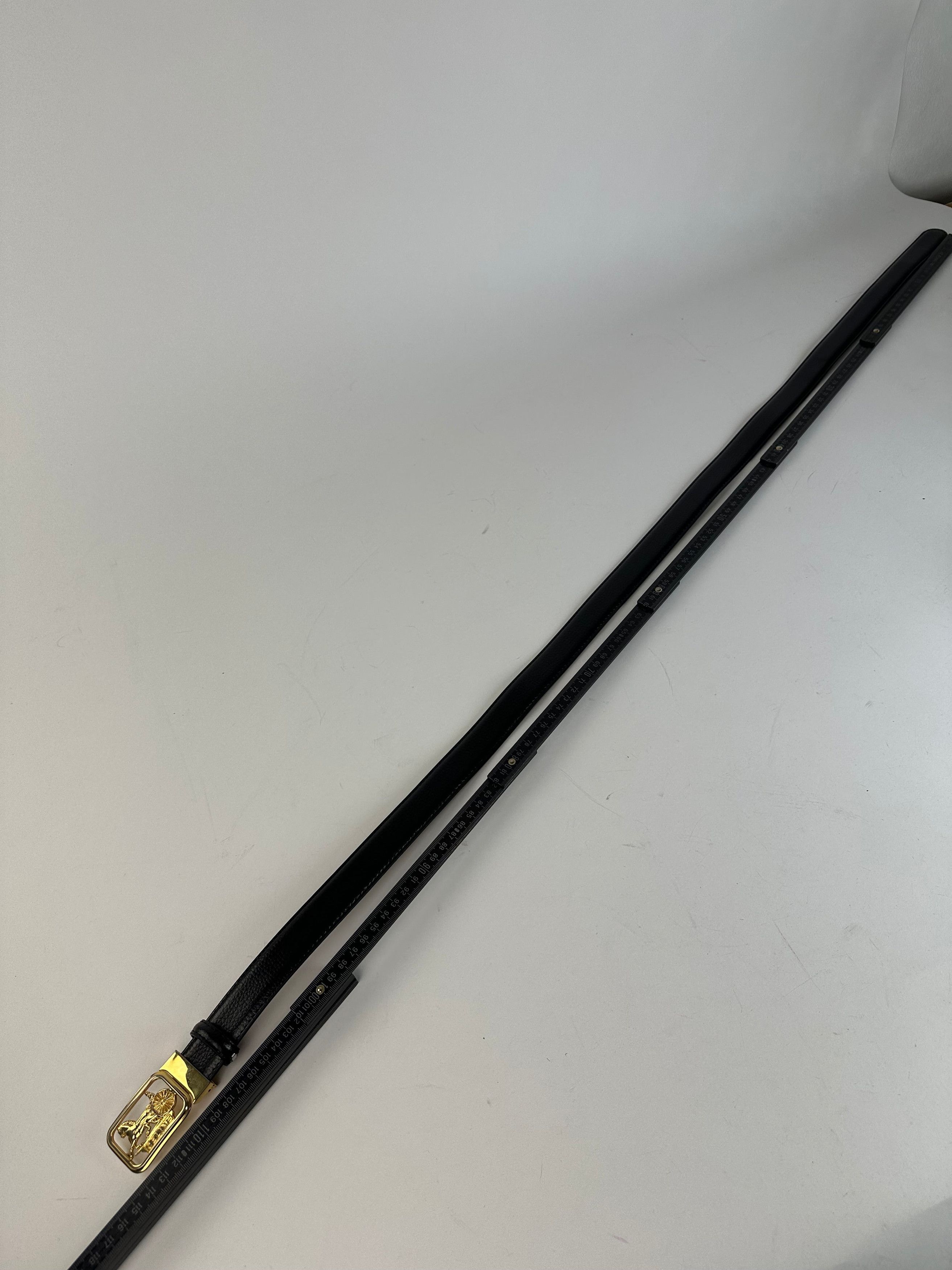 Celine Vintage Leather Belt Black 107.5 cm Size ONE SIZE - 7 Thumbnail