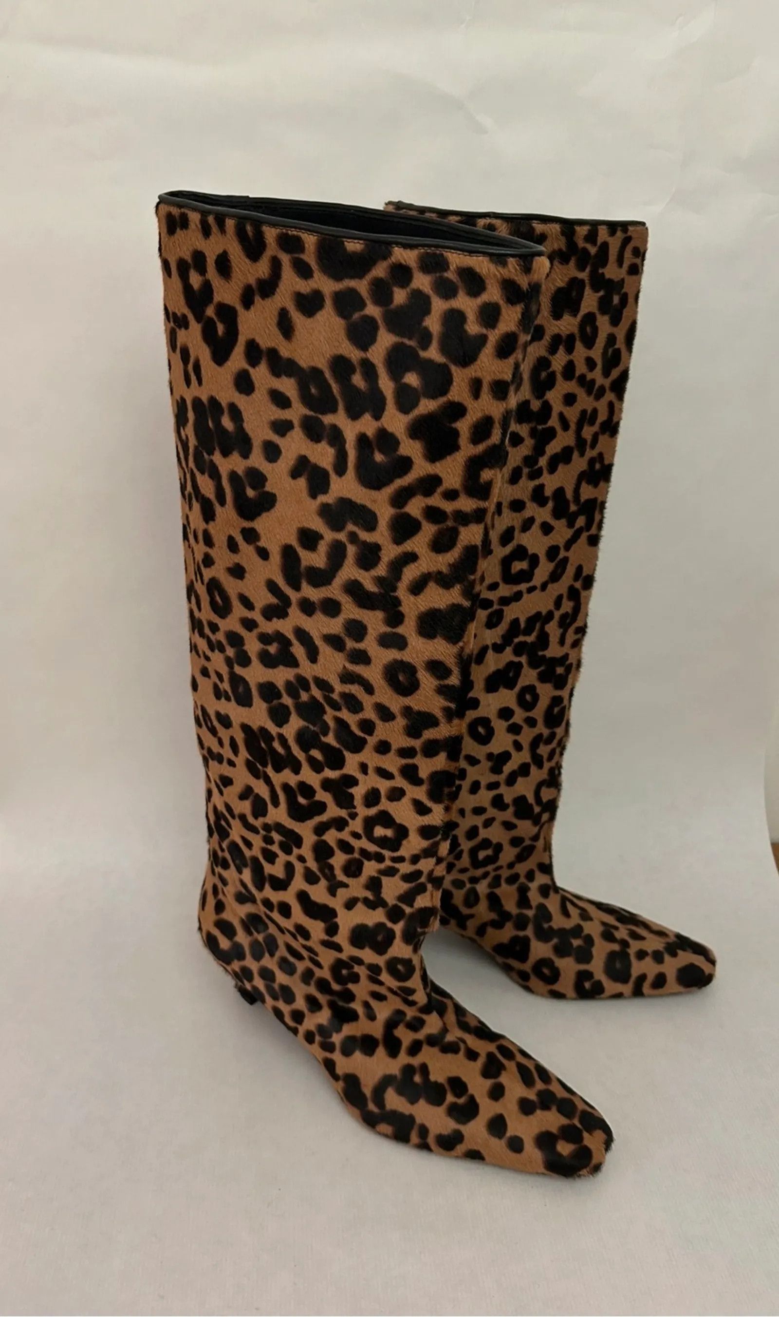 Toteme Toteme Wide shaft calf hair knee-high boots Boots Size US 7 / IT 37 - 2 Thumbnail