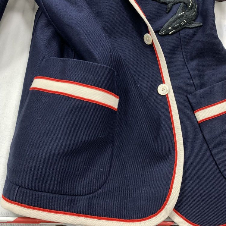 Gucci Gucci Shark Patch Logo Blazer Navy Size 48 Size 38R - 9 Thumbnail