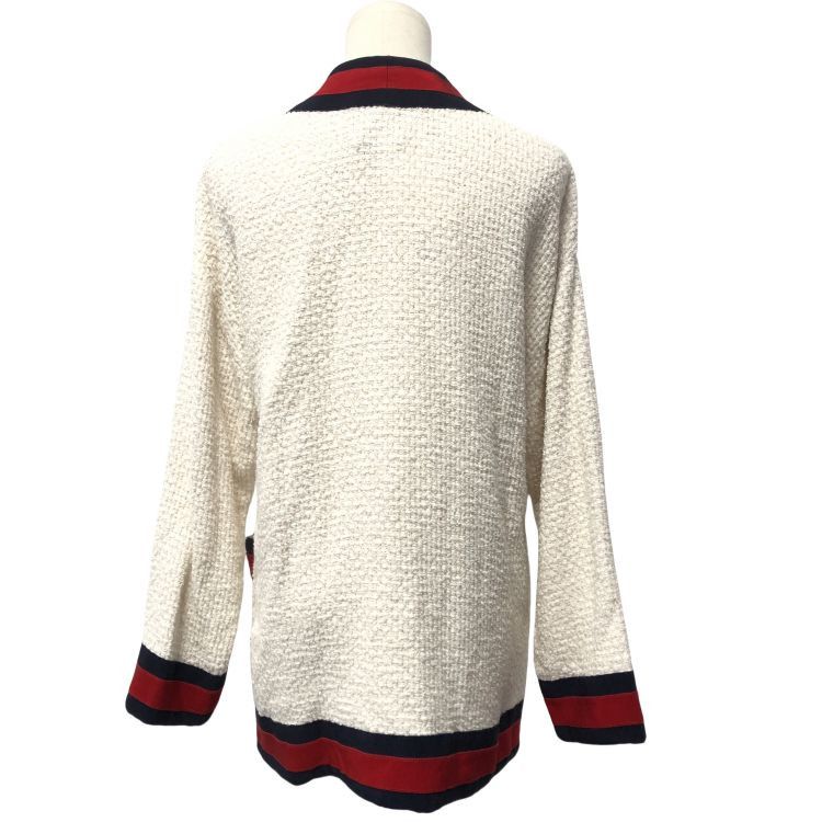 Gucci Gucci Web Pearl Button Cardigan Size 40 Size S / US 4 / IT 40 - 2 Thumbnail